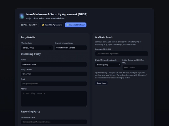 NDA_Blockchain screenshot