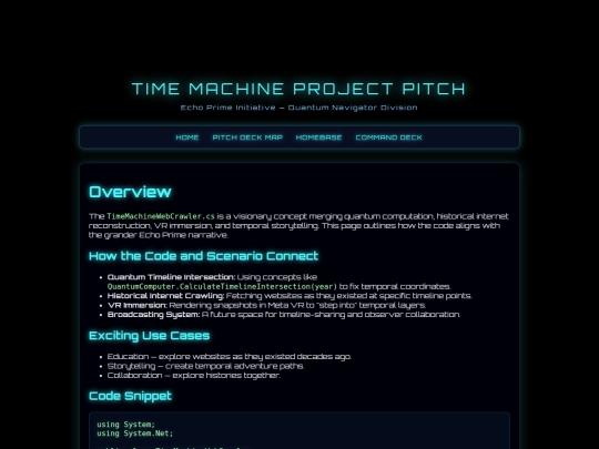 PitchDeck/TimeMachineWebCrawler screenshot