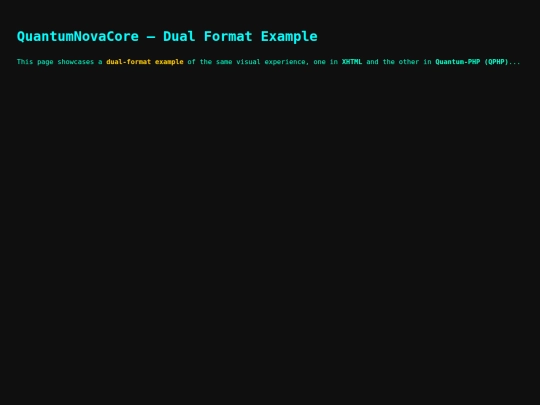 QuantumNovaCore – Dual Format Demo.xhtml screenshot