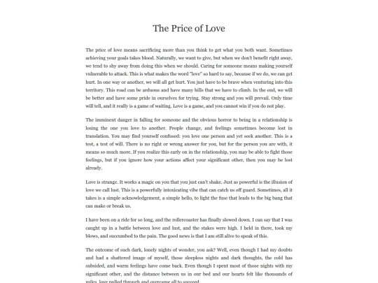 The_Price_Of_Love screenshot