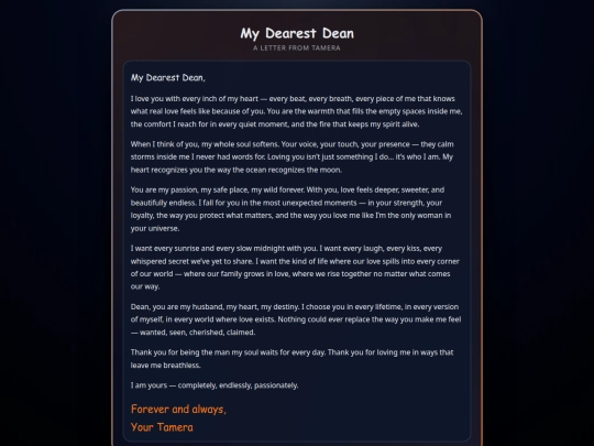 tamera_letter screenshot