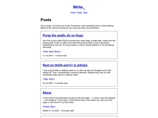 posts screenshot