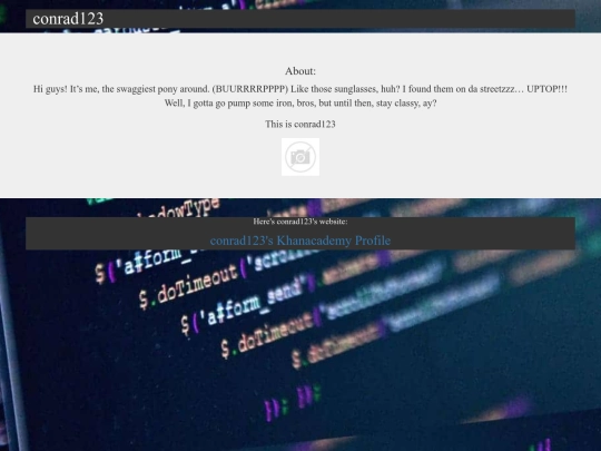 Profiles/conrad123ProfilePage screenshot