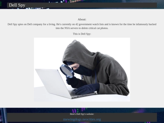 Profiles/dellSpyProfilePage screenshot