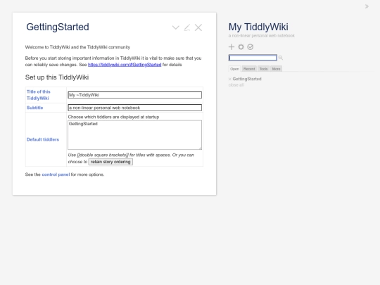 tiddlywiki/tw screenshot