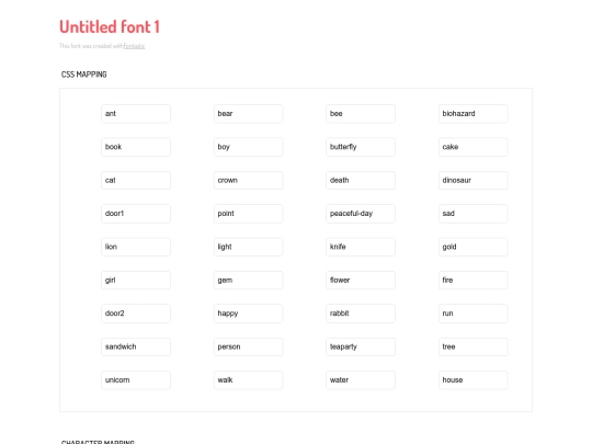 icon-font-1/icons-reference screenshot