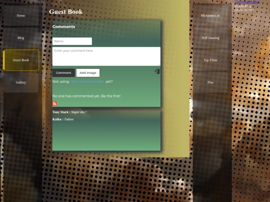 guestbook screenshot