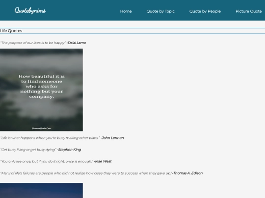 Quotebytopic screenshot