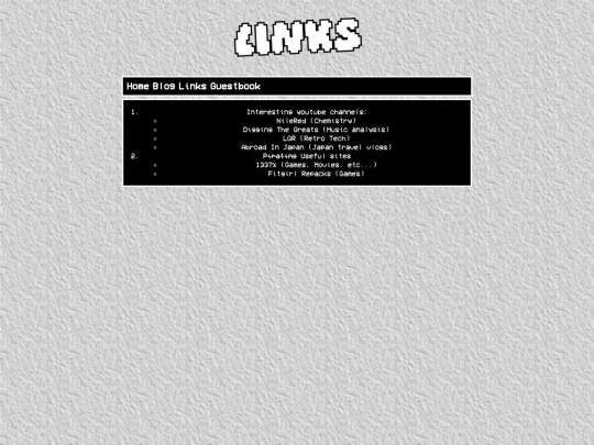 links screenshot