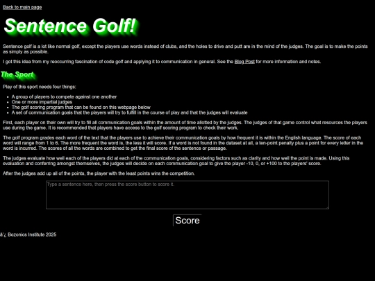 sentence-golf screenshot