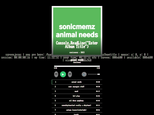 backcatalog/albums/consolereadlinenteralbumtitle screenshot