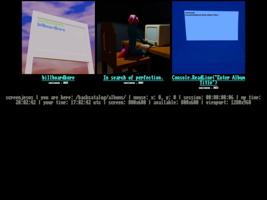backcatalog/albums screenshot