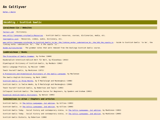 iaith/gaidhlig screenshot
