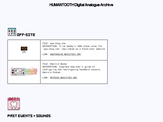 archive screenshot