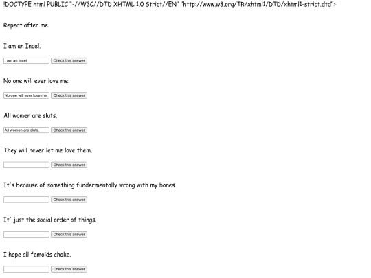 Incel.Questions screenshot