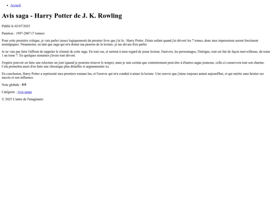 avis-sagas/avis-saga-harry-potter screenshot
