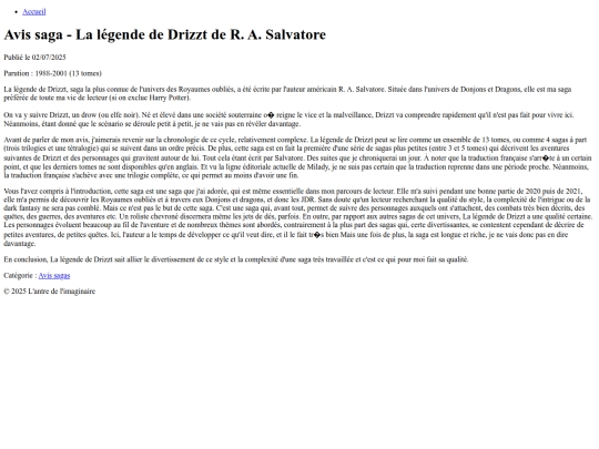 avis-sagas/avis-saga-la-legende-de-drizzt screenshot