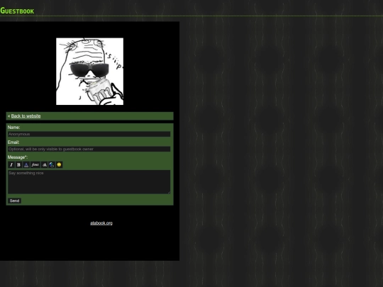 guestbook screenshot
