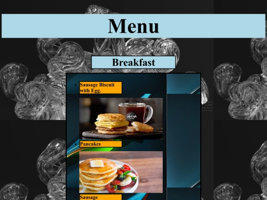 Resturant Menu screenshot