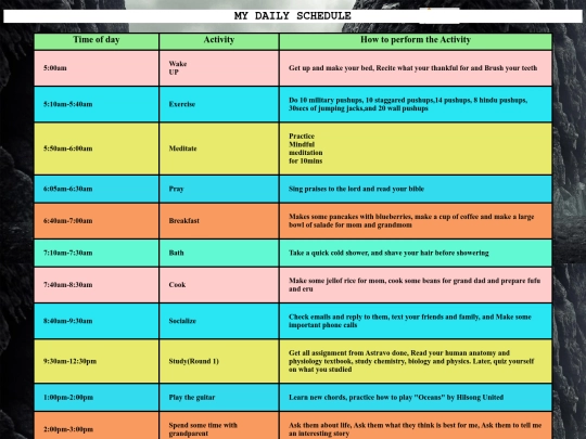 styling-schedule screenshot