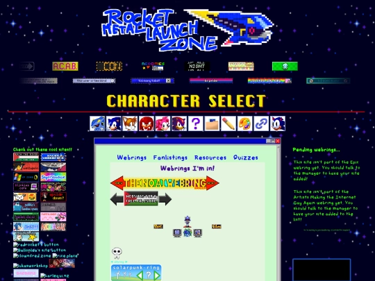 links screenshot