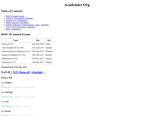 index screenshot