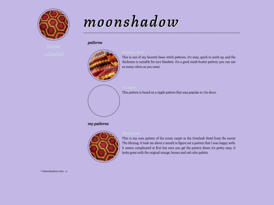 crochet/patterns screenshot
