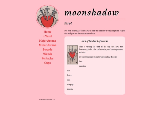 tarot/test screenshot