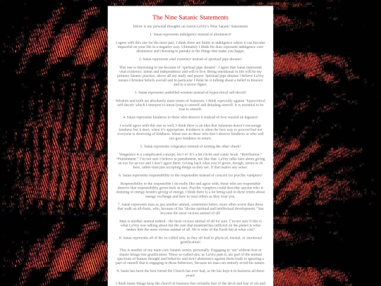 ninesatanicstatements screenshot