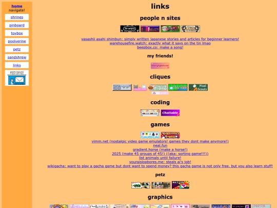 links screenshot