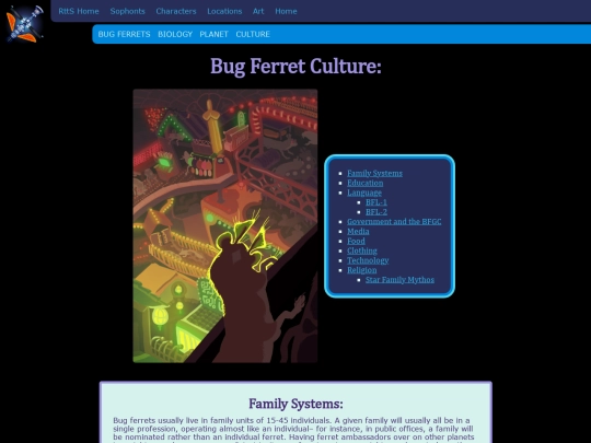 RunawayToTheStars/Sophonts/BugFerrets/Culture screenshot