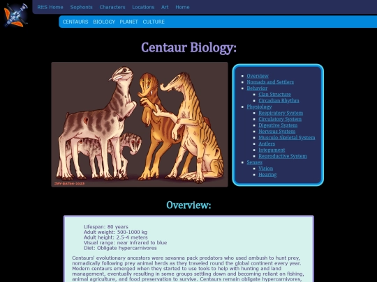 RunawayToTheStars/Sophonts/Centaurs/Biology screenshot