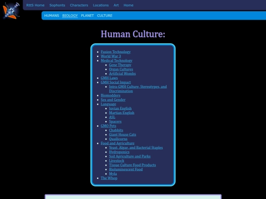 RunawayToTheStars/Sophonts/Humans/Culture screenshot