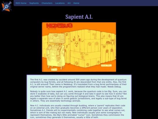 RunawayToTheStars/Sophonts/SapientAI screenshot