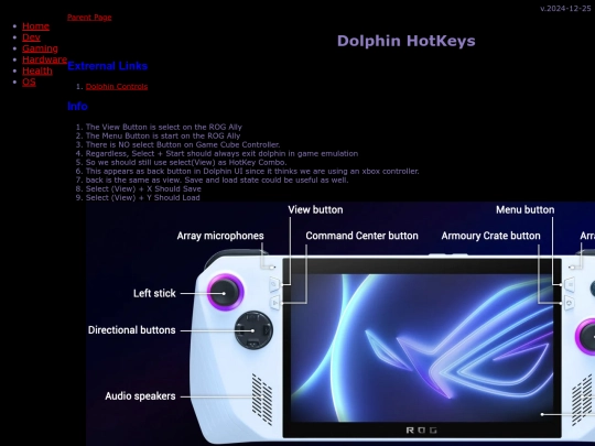 gaming/emu/gamecube/dolphin/hotkeys screenshot
