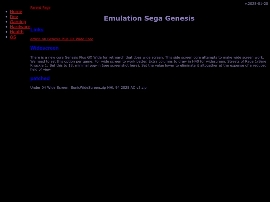 gaming/emu/genesis screenshot