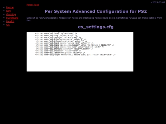 gaming/emu/ps2/persyssettings screenshot