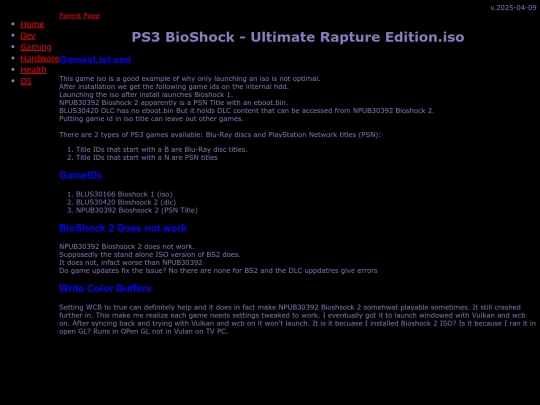 gaming/emu/ps3/bioshock screenshot