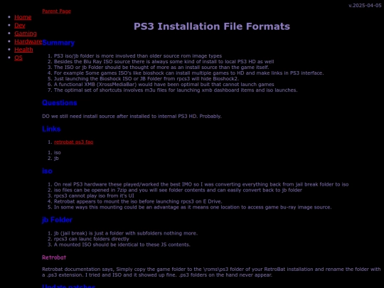 gaming/emu/ps3/fileformats screenshot