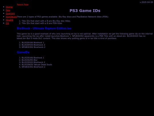 gaming/emu/ps3/gameids screenshot