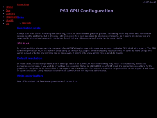 gaming/emu/ps3/gpuconfig screenshot