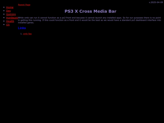 gaming/emu/ps3/xcrossmediabar screenshot
