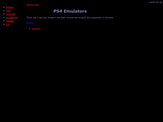 gaming/emu/ps4/emulators screenshot
