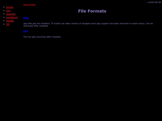 gaming/emu/ps4/fileformats screenshot