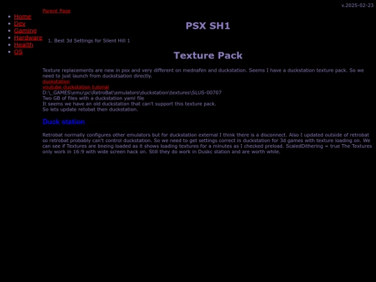 gaming/emu/psx/sh1 screenshot