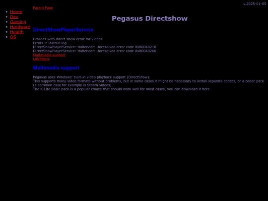 gaming/emu/windows/pegasus/directshow screenshot