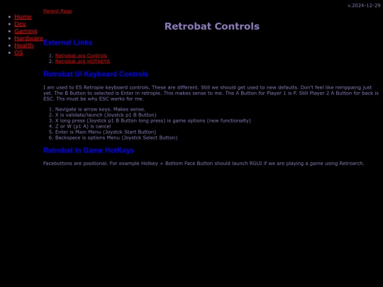 gaming/emu/windows/retrobat/controls screenshot