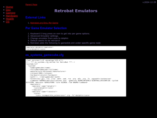 gaming/emu/windows/retrobat/emulators screenshot