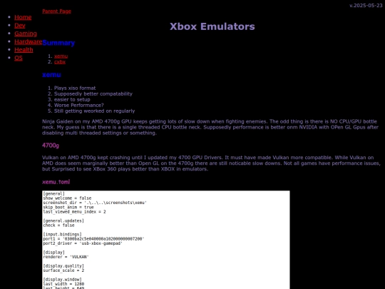 gaming/emu/xbox/emulators screenshot