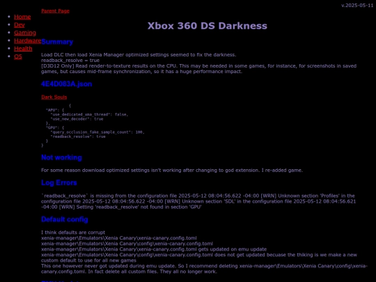 gaming/emu/xbox360/darkness screenshot